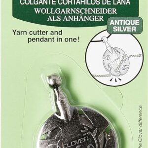 Clover Yarn Cutter Pendant Antique Silver, 2.76 x 8.35 x 14.44 cm